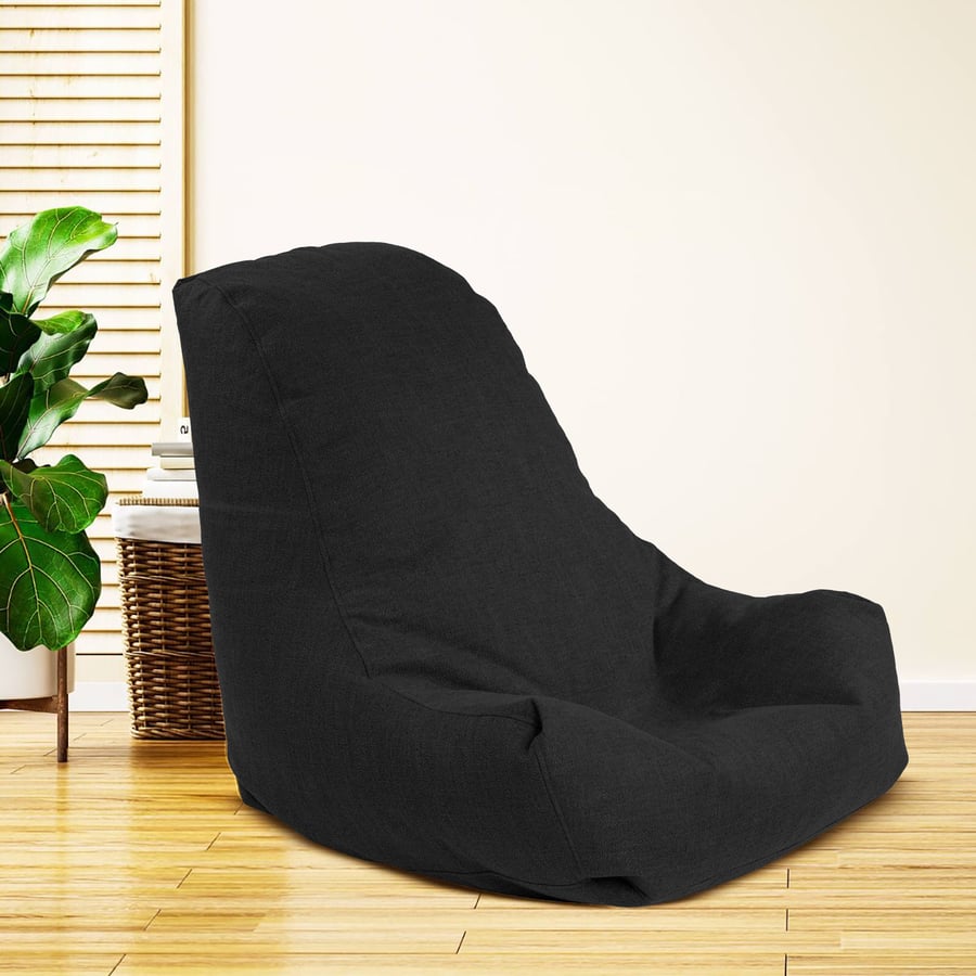 Pascal fabric bag made of linen dark gray color size 50x50x80 cm