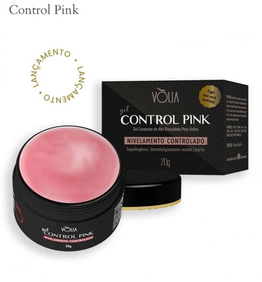 جل بناء الأظافر وردي Control Pink من فوليا  مع علبة فارغة هدية 14 جرام