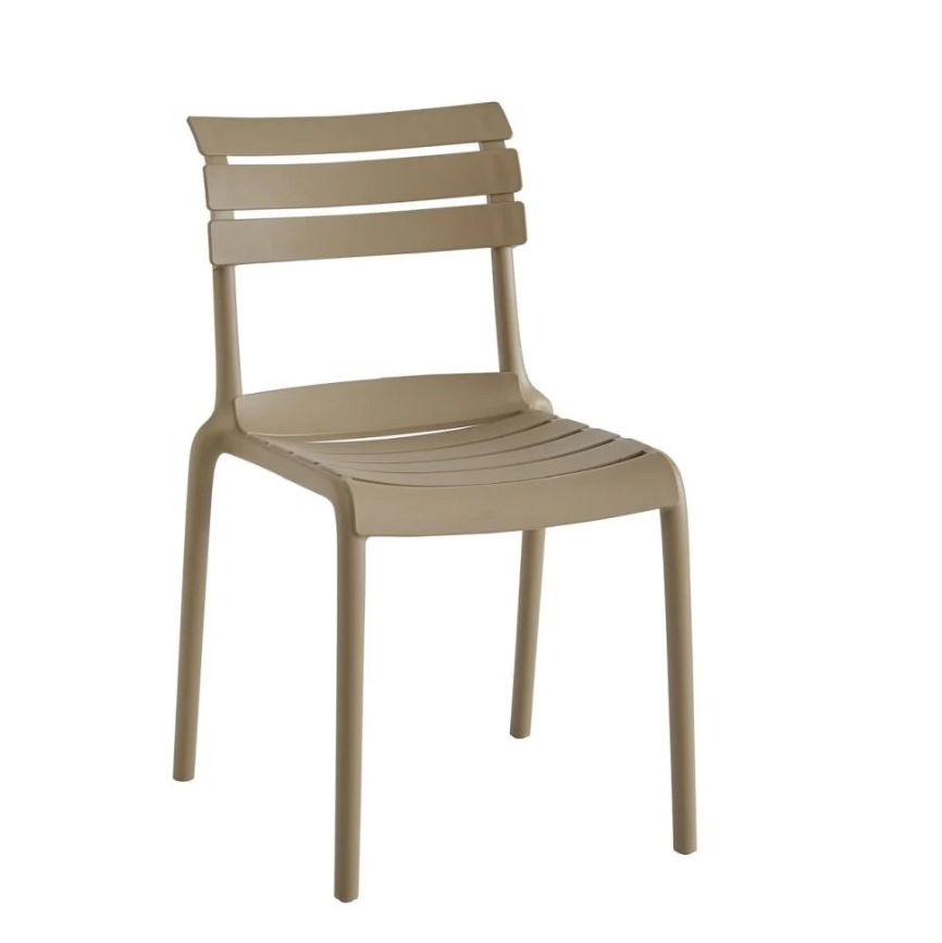 Plastic beige chair – sturdy and modern design 43×48×83 cm