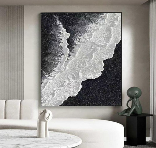 لوحات تجريدية بتصميم مميز متعدده الالوان مقاس 100x150 سم