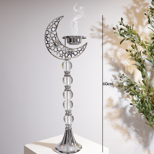 مبخرة رمضانية كريستالية فاخرة بتصميم هلال نجدي