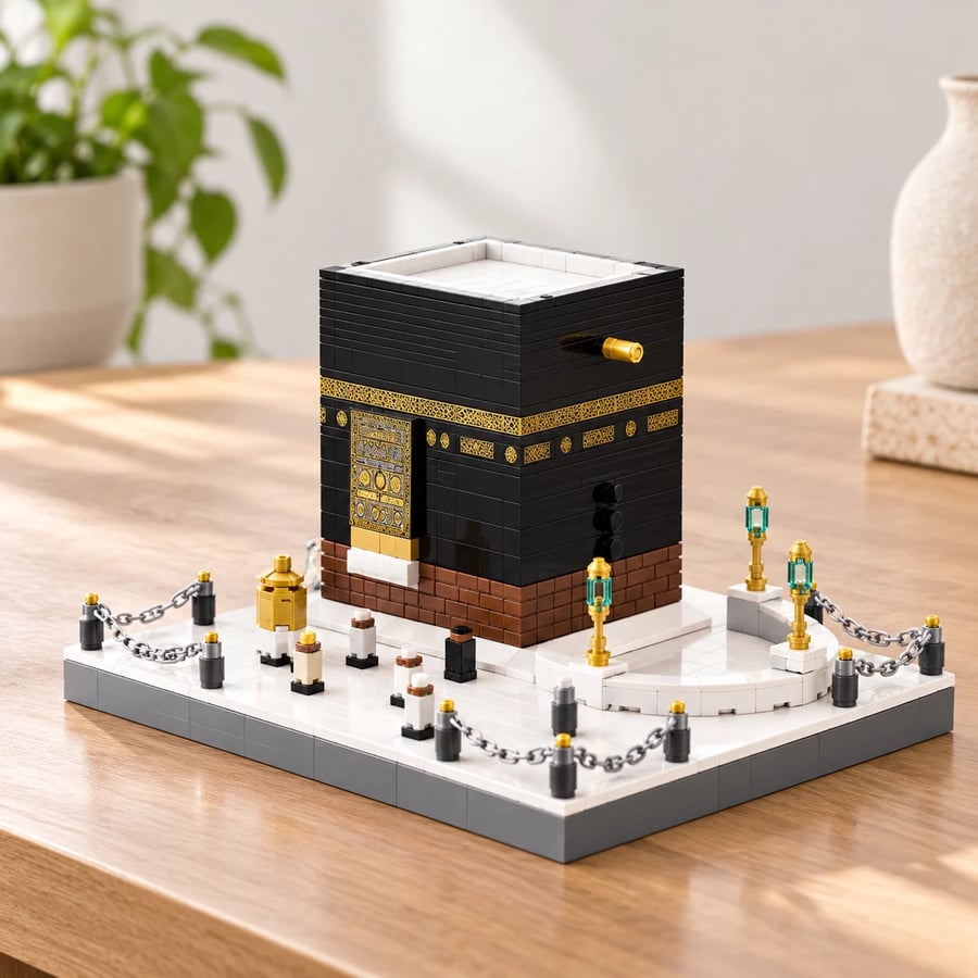 مجسم الكعبة المشرفة للتركيب 446 قطعة بتصميم معماري مميز