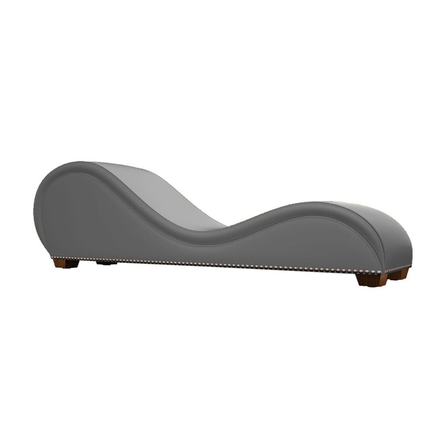 أريكة استرخاء بأزرار جانبية من المخمل لون رمادي مقاس 180x50x80 سم