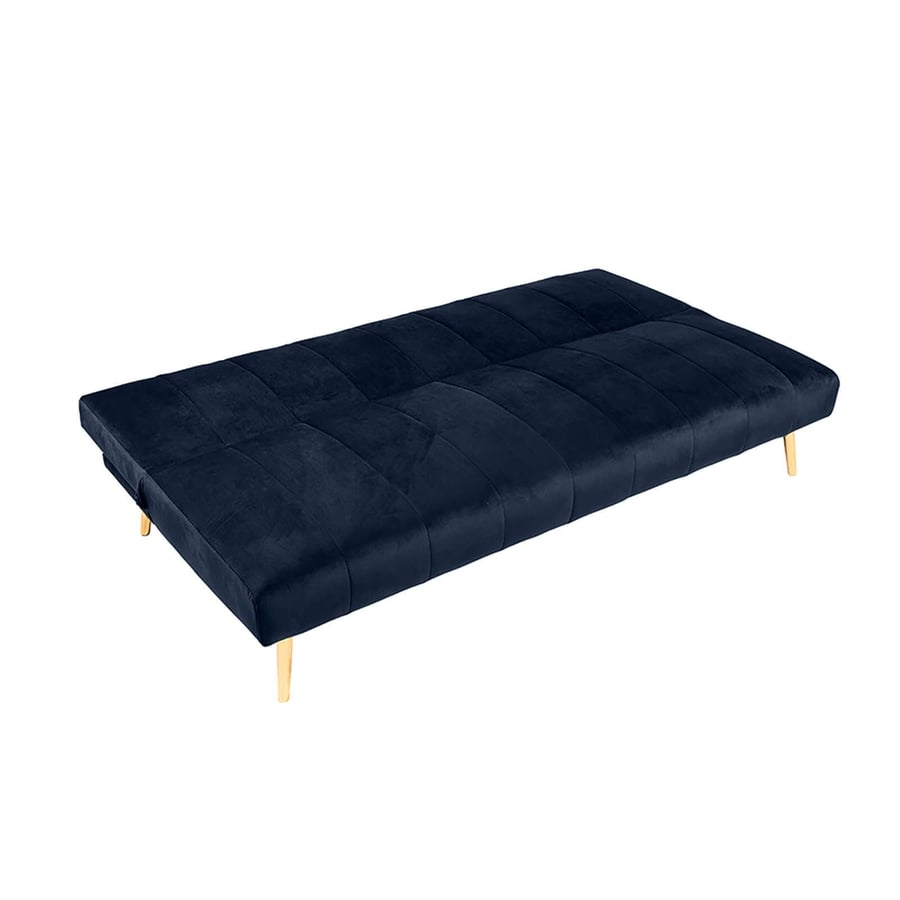 Celine sofa bed 2x1 upholstered with linen dark blue color size 168x92x83 cm
