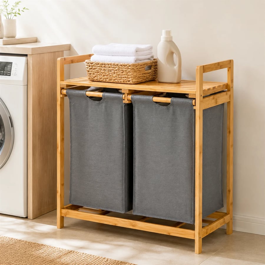 double-laundry-hamper-grey-wooden-shelf-98x43x33.webp