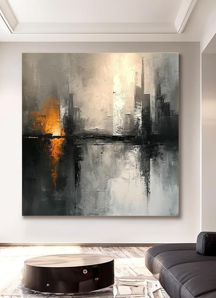 لوحات تجريدية بتصميم مميز متعدده الالوان مقاس 100x150 سم