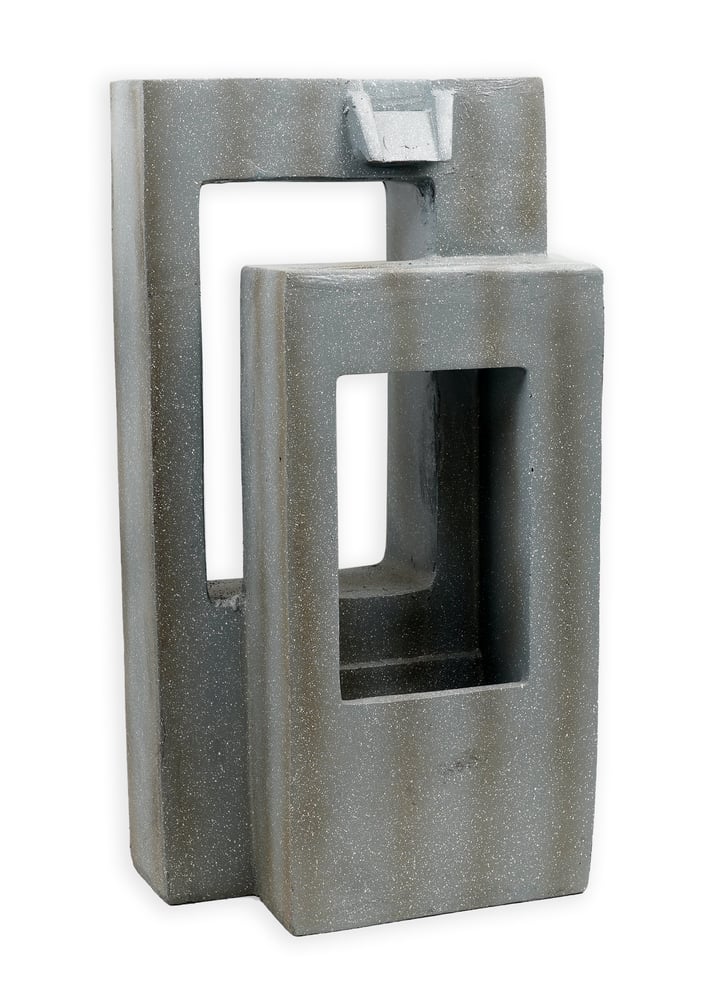 نافورة مياة مضيئة بتصميم عصري لون رمادي مقاس 74x30 سم