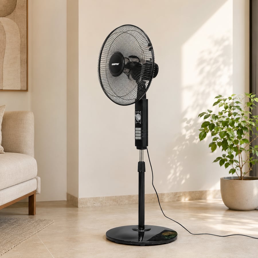 مروحة عمودية مقاس 18 بوصه من جيباس باللون الاسود -GF9605