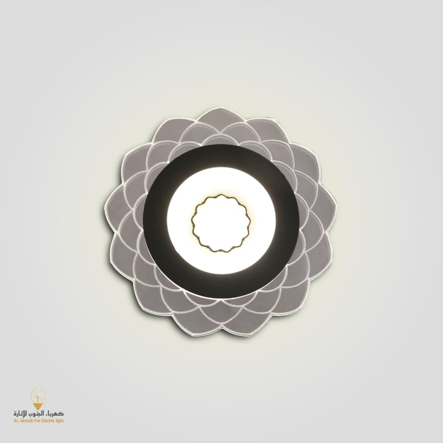 اضاءة جداريه مودرن مفرد ب3 اضاءات متغيرة لون ابيض