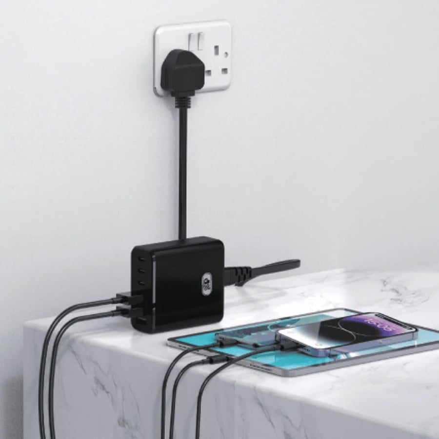 شاحن جداري SPON 120 واط – 3 منافذ Type-C و3 USB