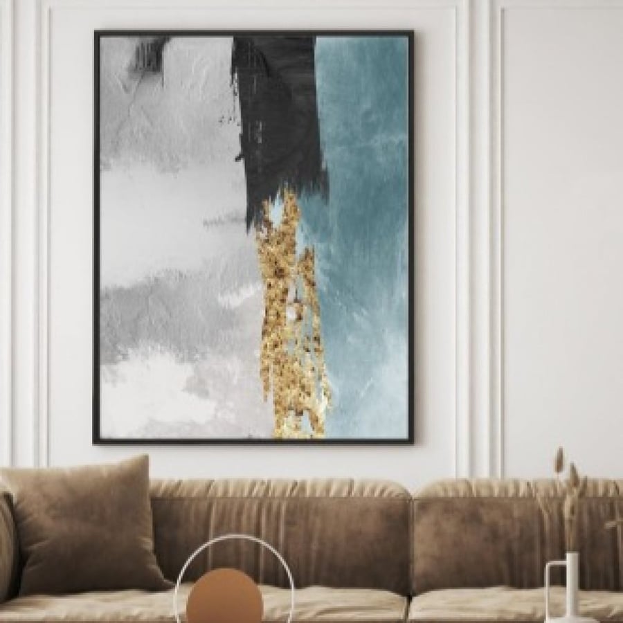 لوحات تجريدية بتصميم مميز متعدده الالوان مقاس 100x150 سم