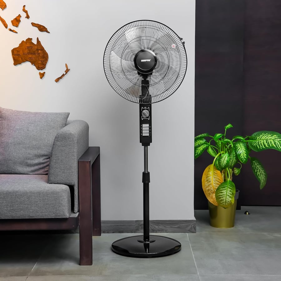 مروحة عمودية مقاس 18 بوصه من جيباس باللون الاسود -GF9605