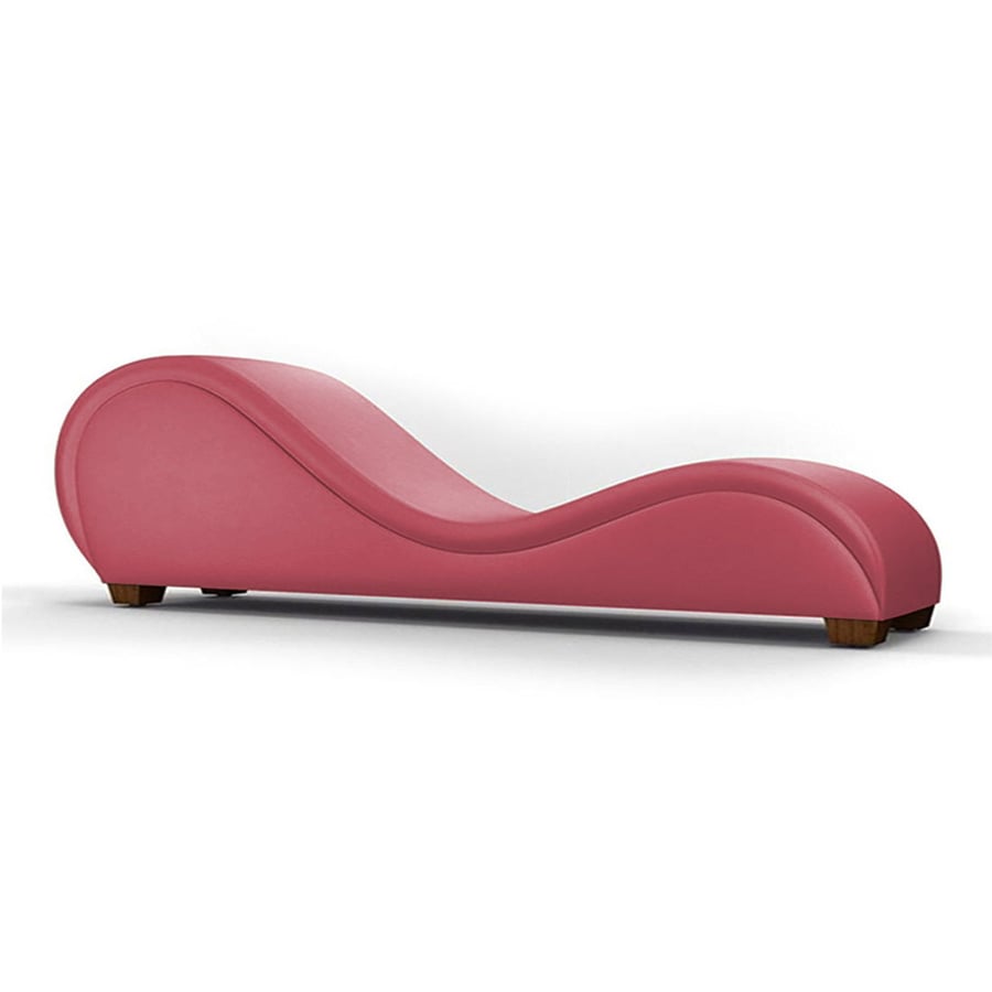 Relaxation sofa plain with a distinctive design in dark pink color, size 180x50x80 cm
