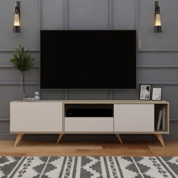 طاولة تلفاز مودرن بتصميم أنيق وأدراج عملية