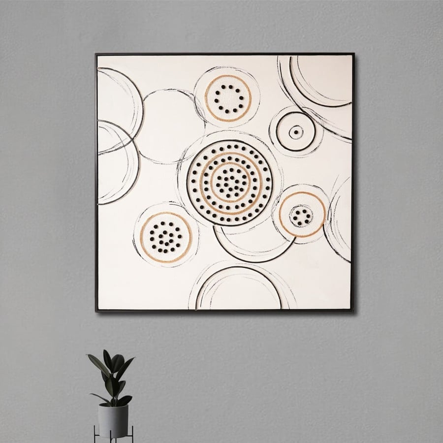 لوحة جدارية بتصميم مميز متعدد الالوان مقاس 100x100سم