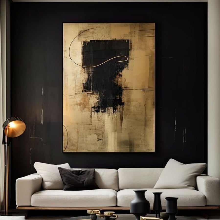 لوحات تجريدية بتصميم مميز متعدده الالوان مقاس 100x150 سم