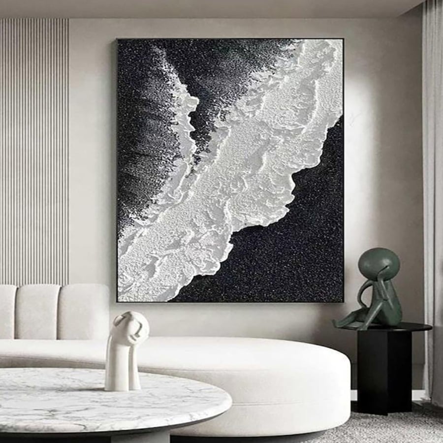 لوحة قماشية بتصميم الفن التجريدي مقاس 60x90 سم