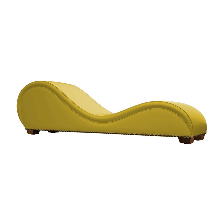 أريكة استرخاء بأزرار جانبية من المخمل لون ذهبي مقاس 180x50x80 سم