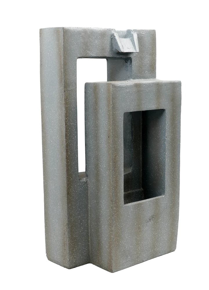 نافورة مياة مضيئة بتصميم عصري لون رمادي مقاس 74x30 سم