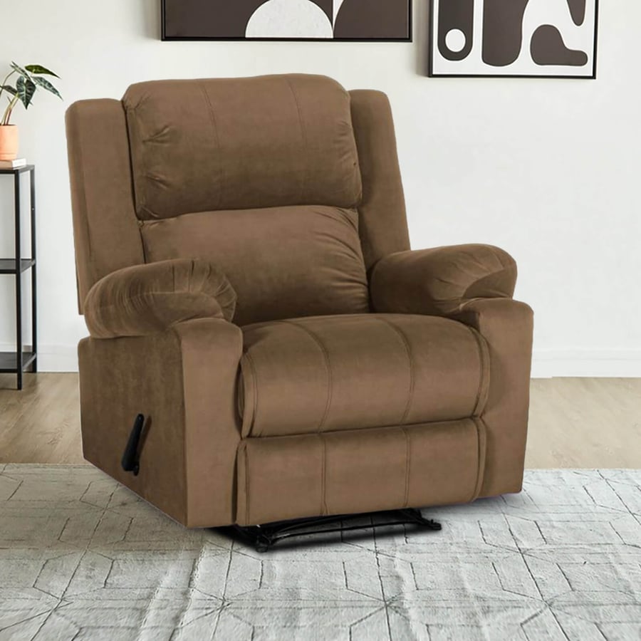 Relaxing rocking chair light brown color size 85x80x101 cm