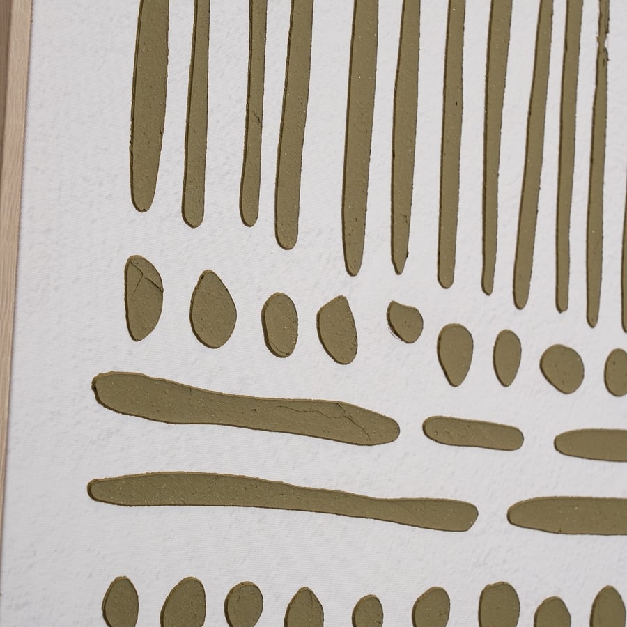 لوحة جدارية بتصميم مميز باللون البيج و الابيض مقاس 120x80 سم