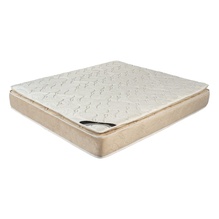 14-layer bed mattress with a layer of felt, white and beige color, size 100x200 cm