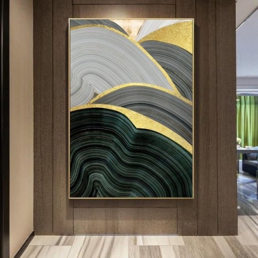لوحات تجريدية بتصميم مميز متعدده الالوان مقاس 100x150 سم