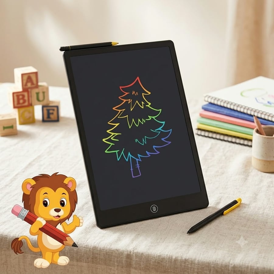 لوح كتابة ورسم LCD ملون 15 بوصة للأطفال