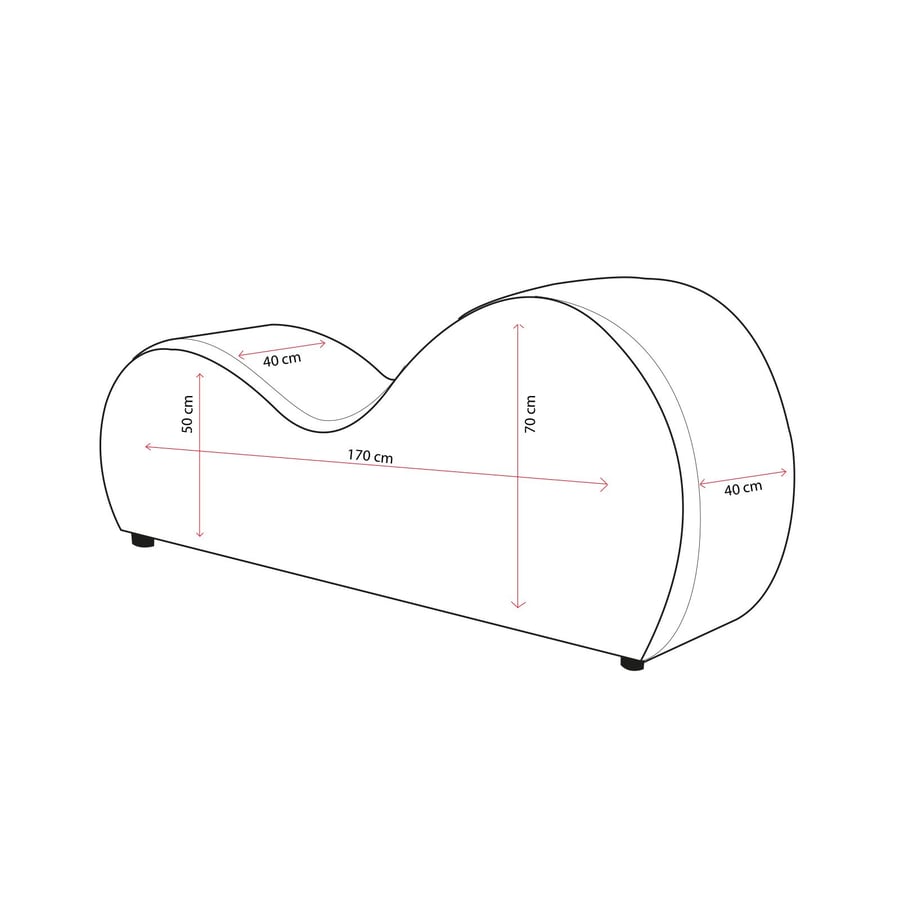 أريكة استرخاء من المخمل لون بني مقاس 170x40x70 سم