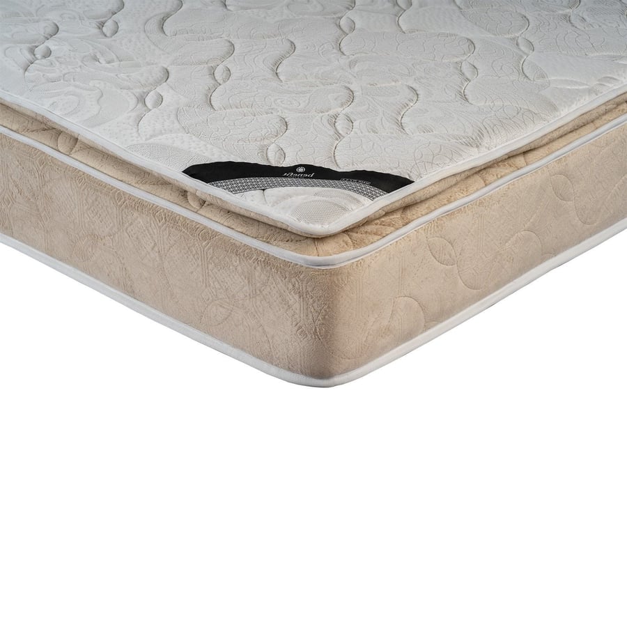 14-layer bed mattress with a layer of felt, white and beige color, size 100x200 cm