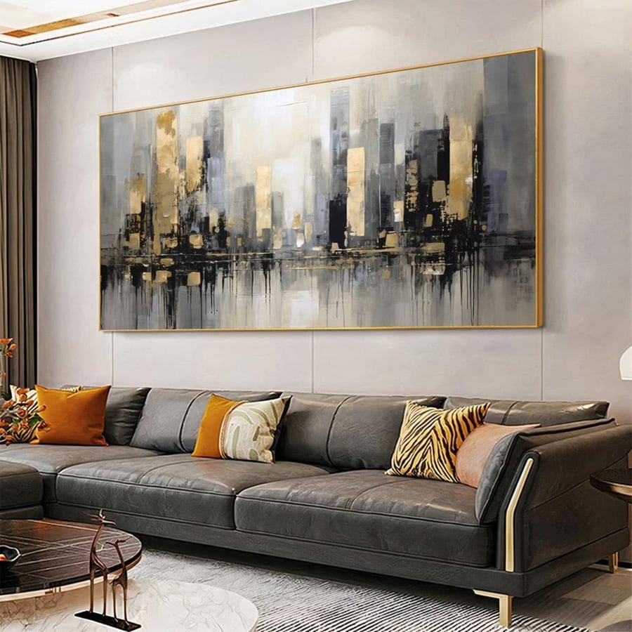 لوحة قماشية بتصميم مميز بالوان متعددة مقاس 200x100 سم