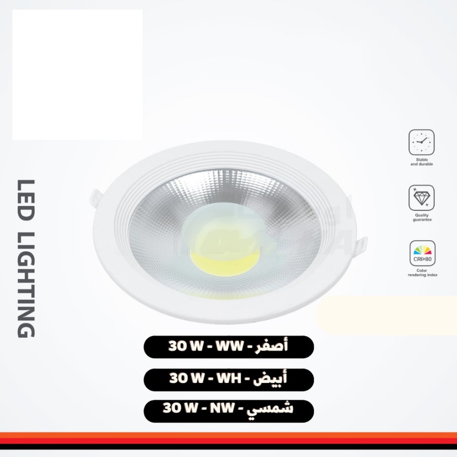 سبوت لايت في السقف COB بقدرة 30 وات