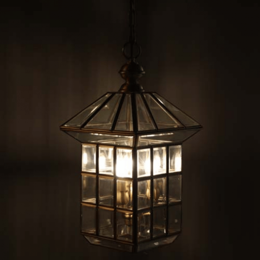 Hanging lantern copper