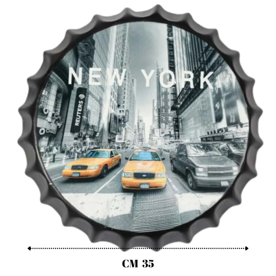 لوحة ديكور غطاء قارورة new  York