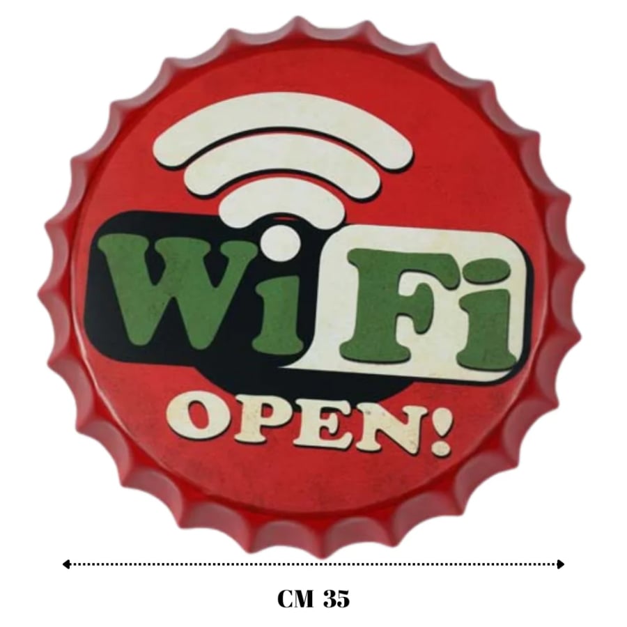 لوحة ديكور غطاء قارورة دائري  wifi