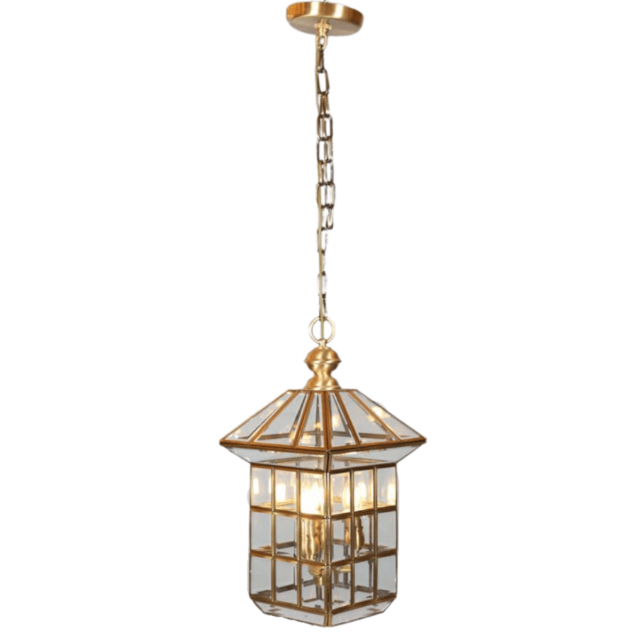 Hanging lantern copper