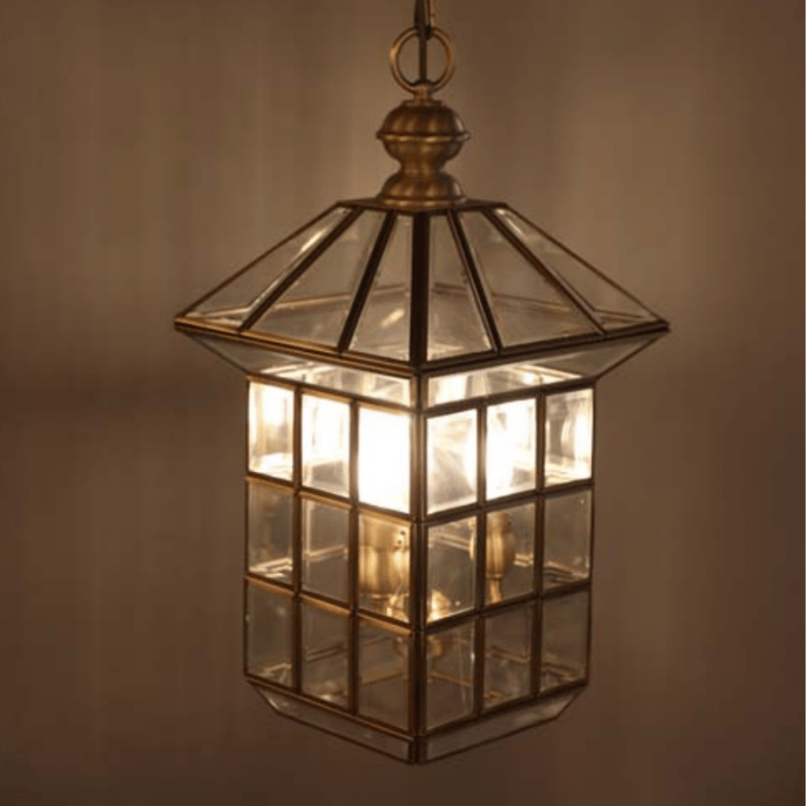 Hanging lantern copper