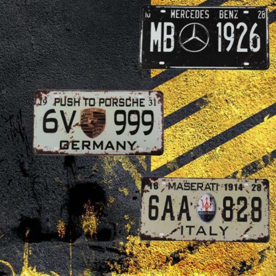 لوحة ديكور معدنية  MASERATI - 828