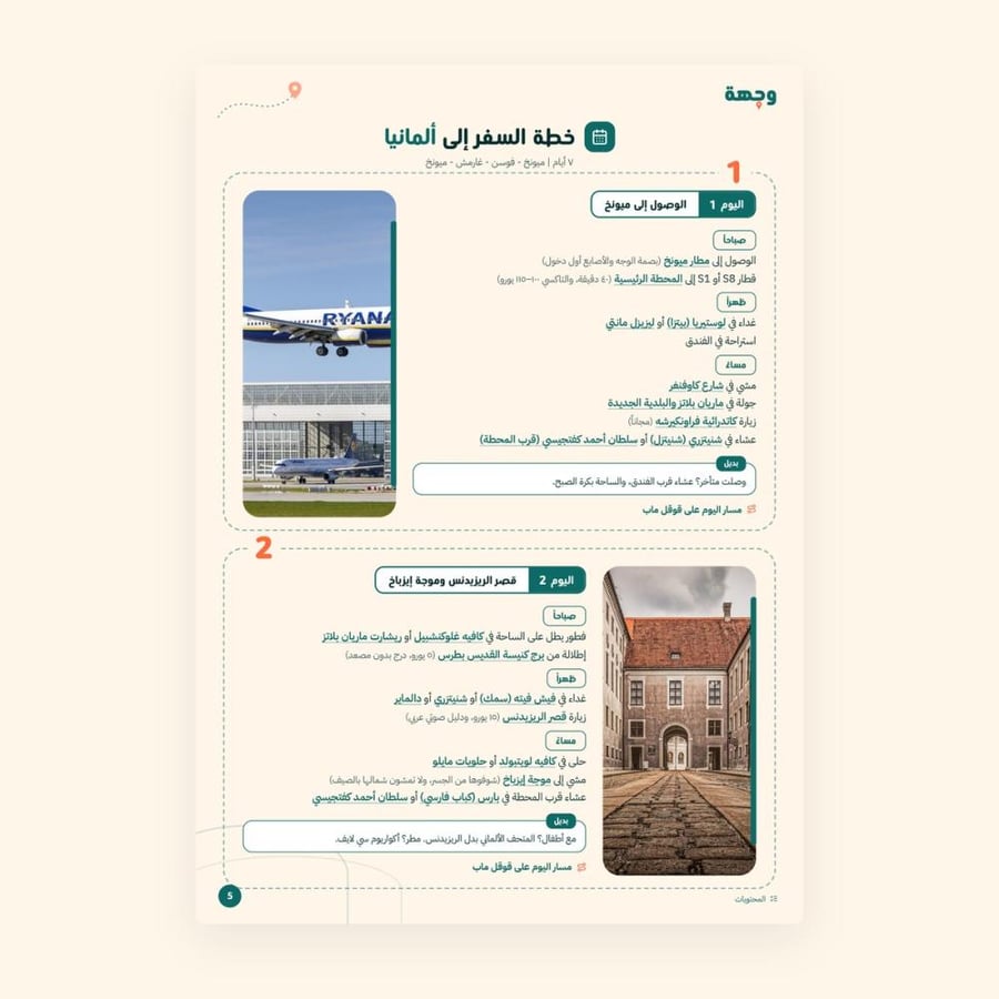 من داخل خطة سفر ألمانيا بافاريا 7 أيام