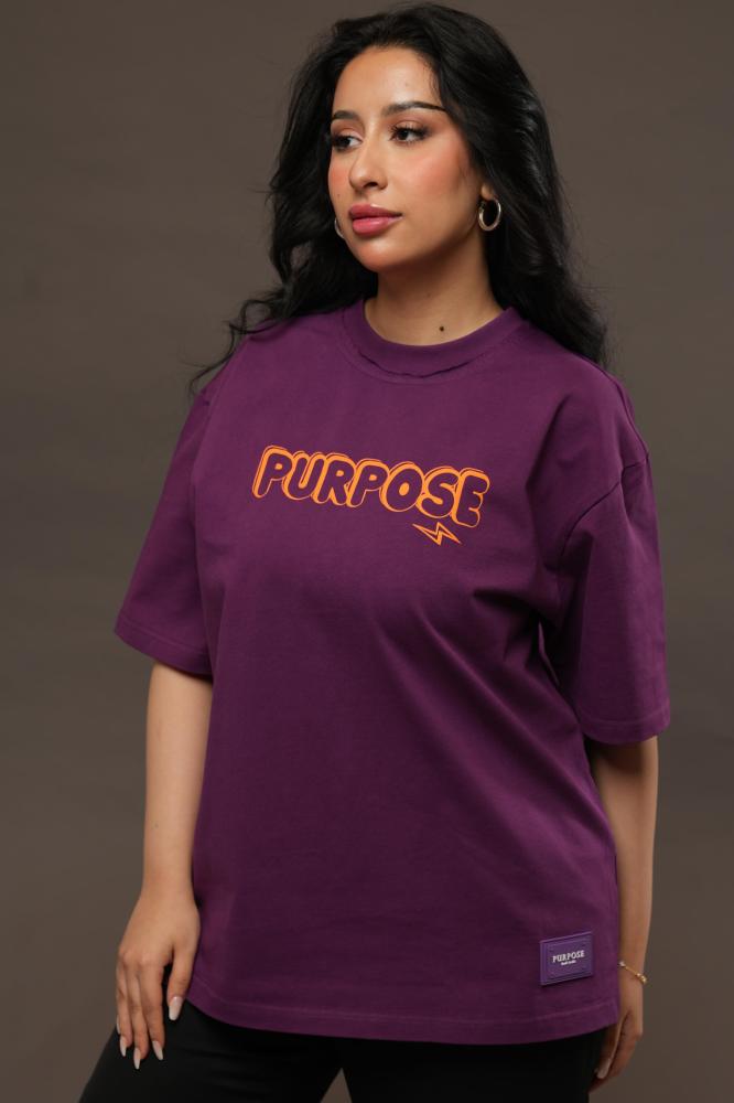 purple t shirt