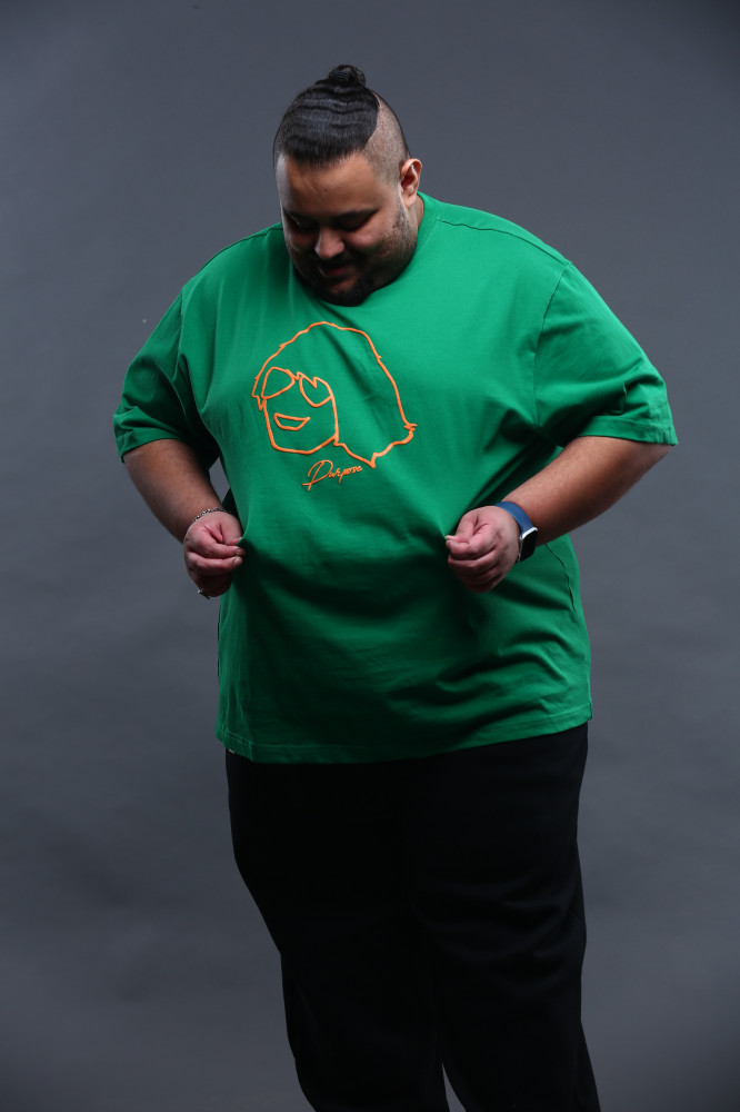 Oversized green T-shirt