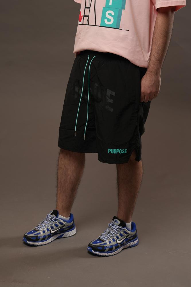 black shorts