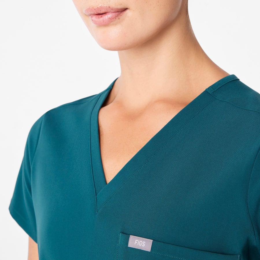 Figs, Caribbean Blue Catarina Top