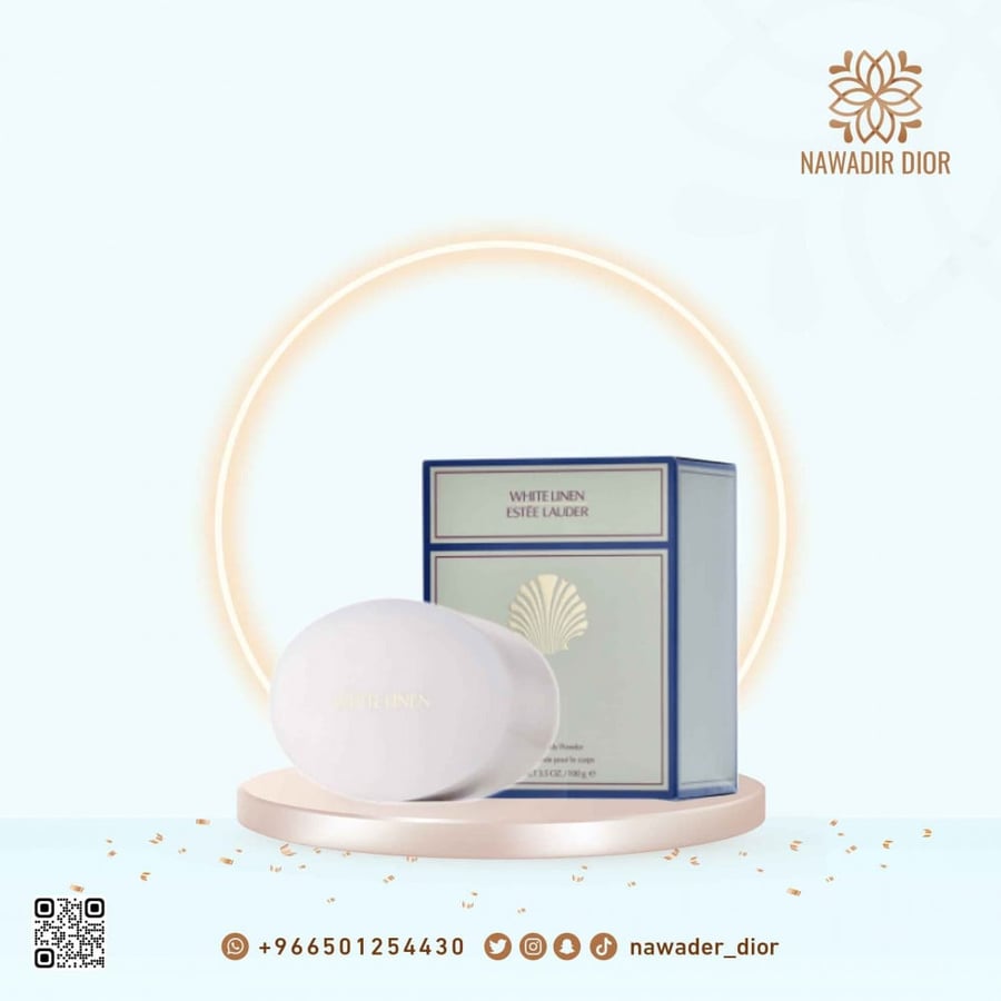 White Linen Perfumed Body Powder by Estee Lauder-100gm