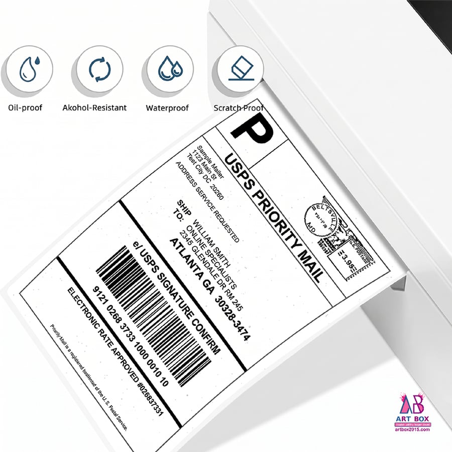 ملصق لطابعة أبيض -phomemo pm-M421 BT - 446S -d520-bt-pm240- pm 441-bt