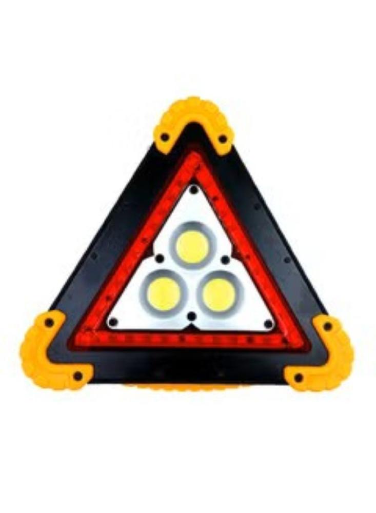 Multi Function Triangle Shape Rechargeable LED Emergency Warning Light White of three bulbs