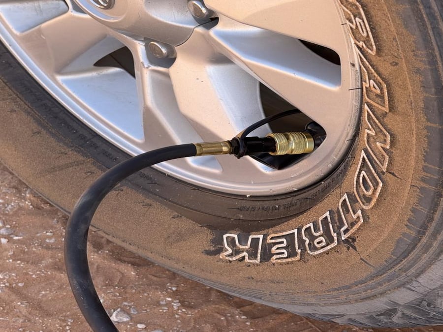 Empty quarter inflator - tire inflation and deflation system (two tires)