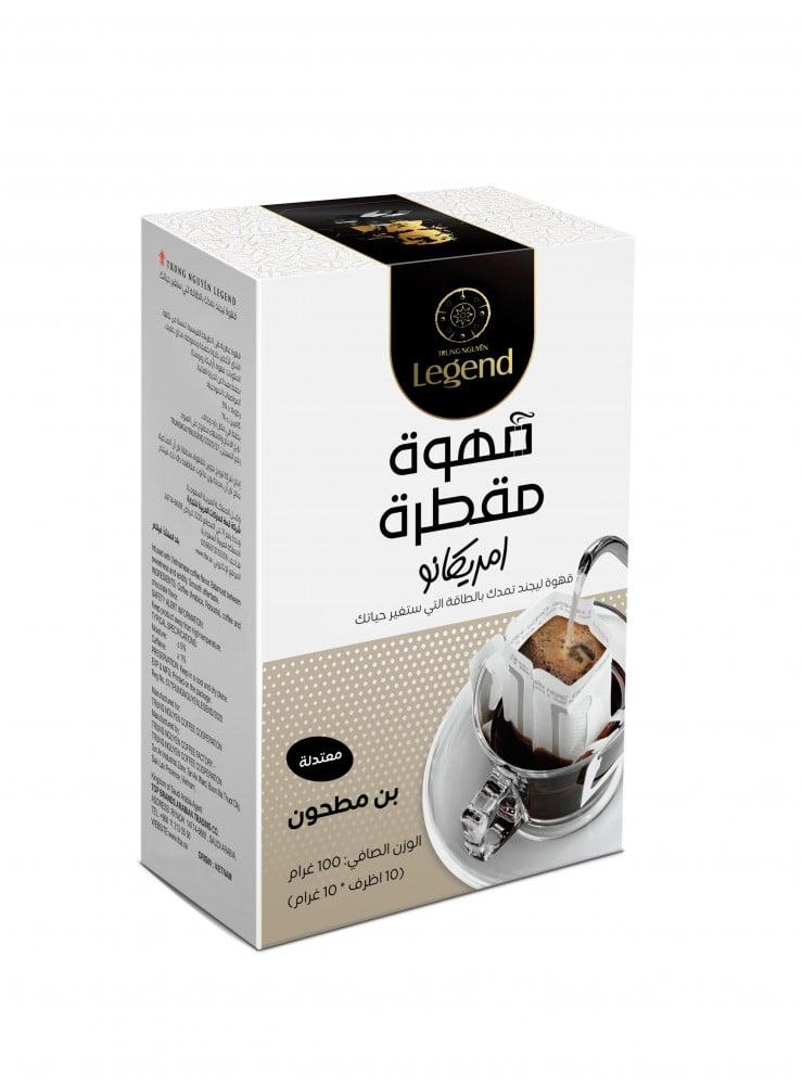 ليجند قهوة مقطرة متوسطة امريكانو 100غ LEGEND DRIP COFFEE AMERICANO 100G