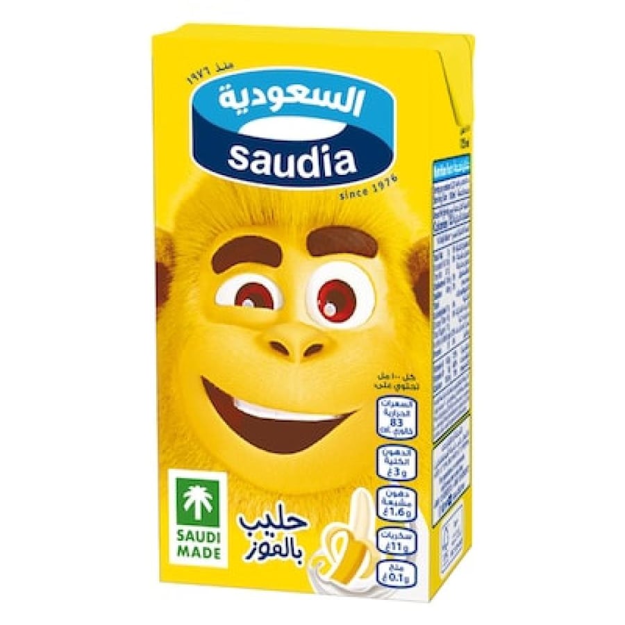 حليب السعودية بنكهة الموز 125 مل
