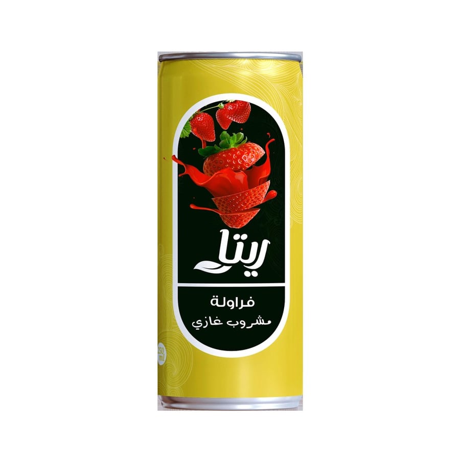 ريتا مشروب غازي بطعم الفراولة عبوة 240مل